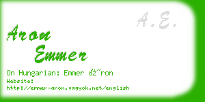 aron emmer business card